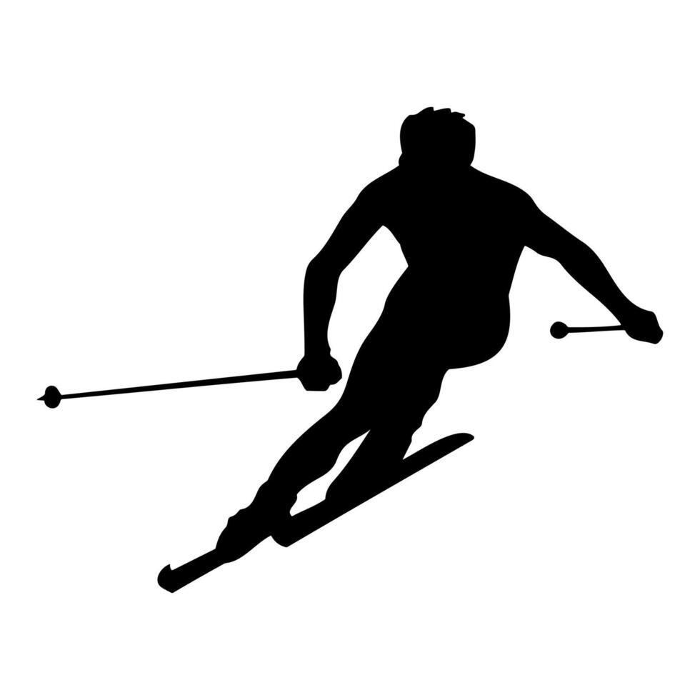 skier icon isolated vector
