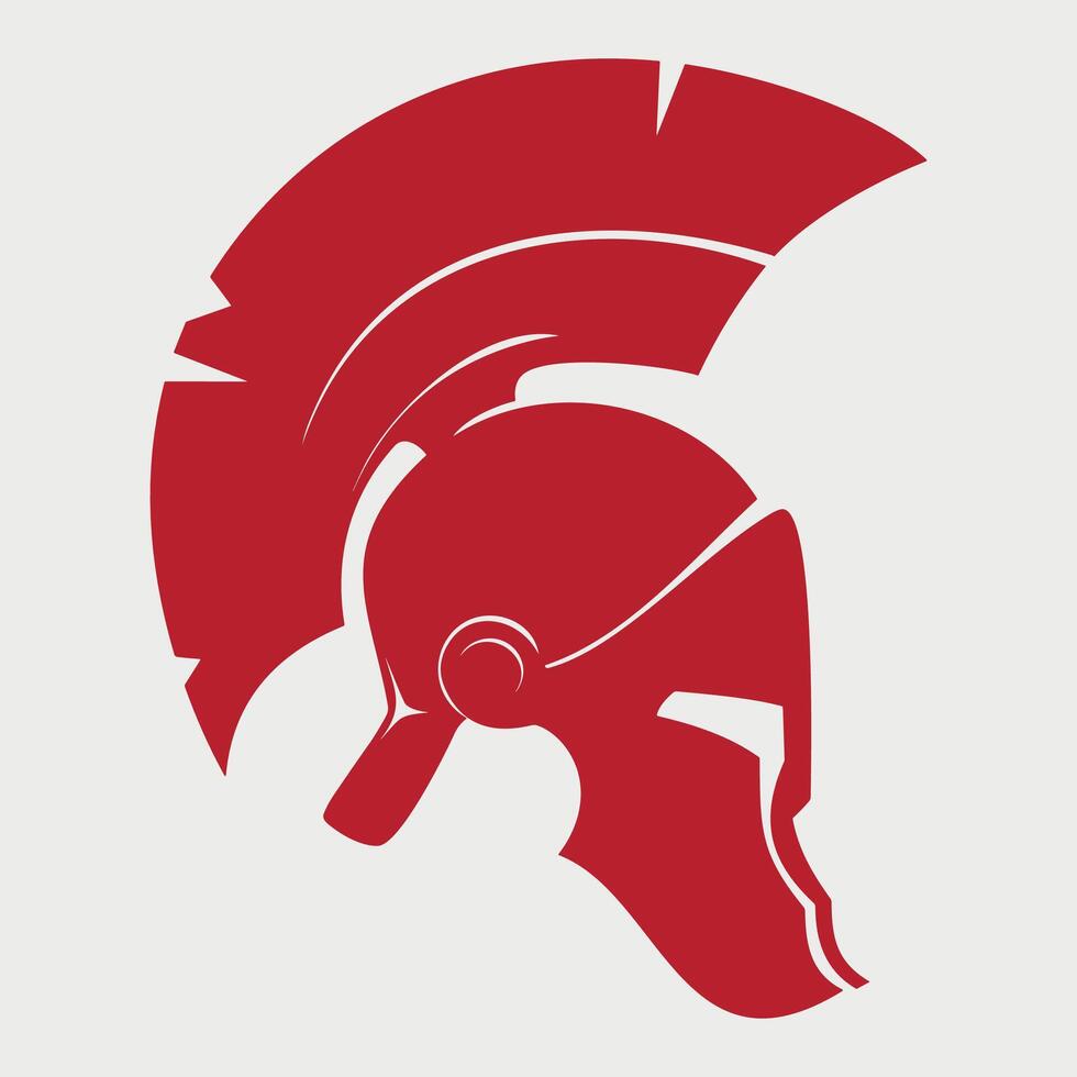 icon of roman helmet for legionnaire isolated vector
