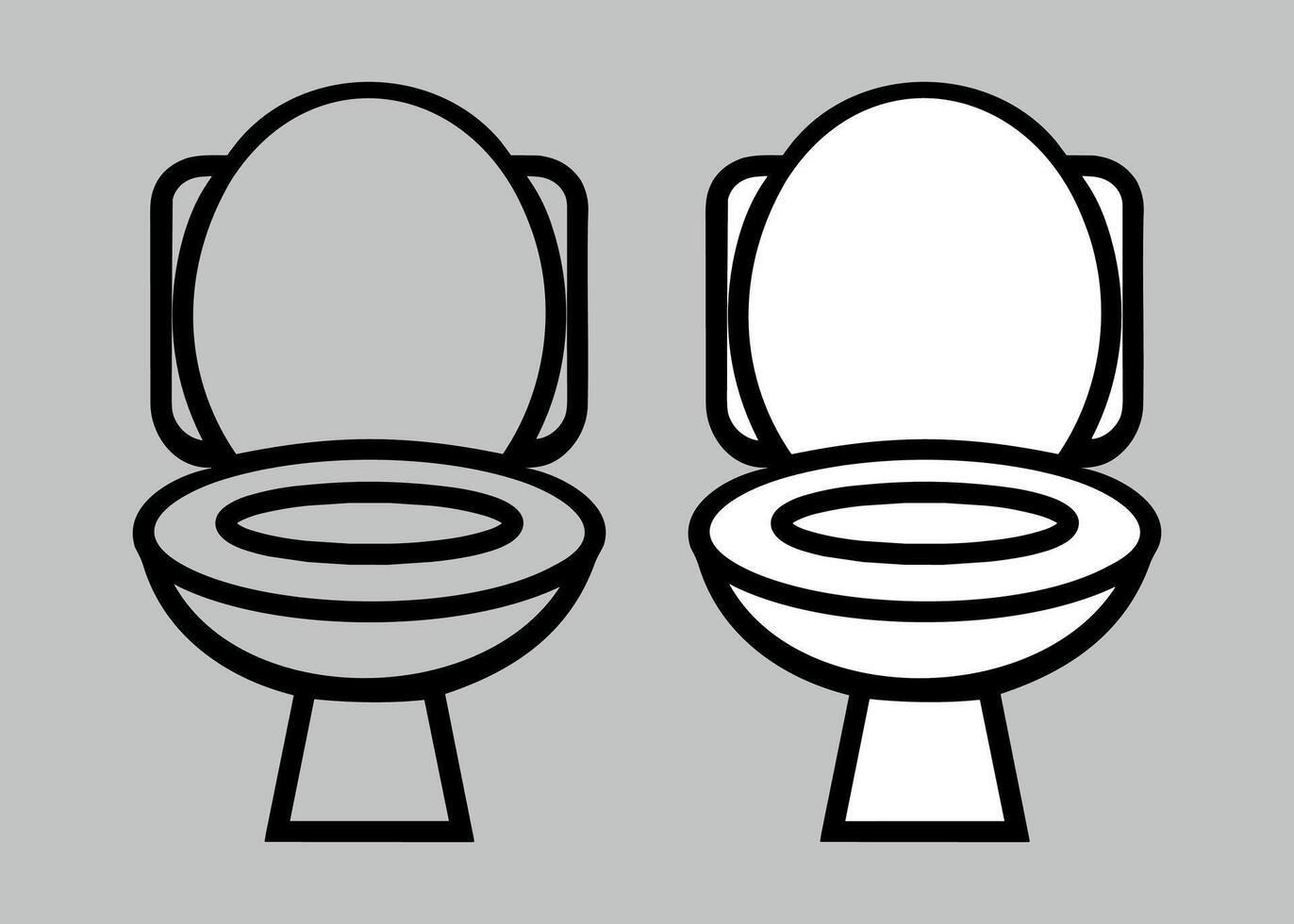 toilet black and white icon isolated vector