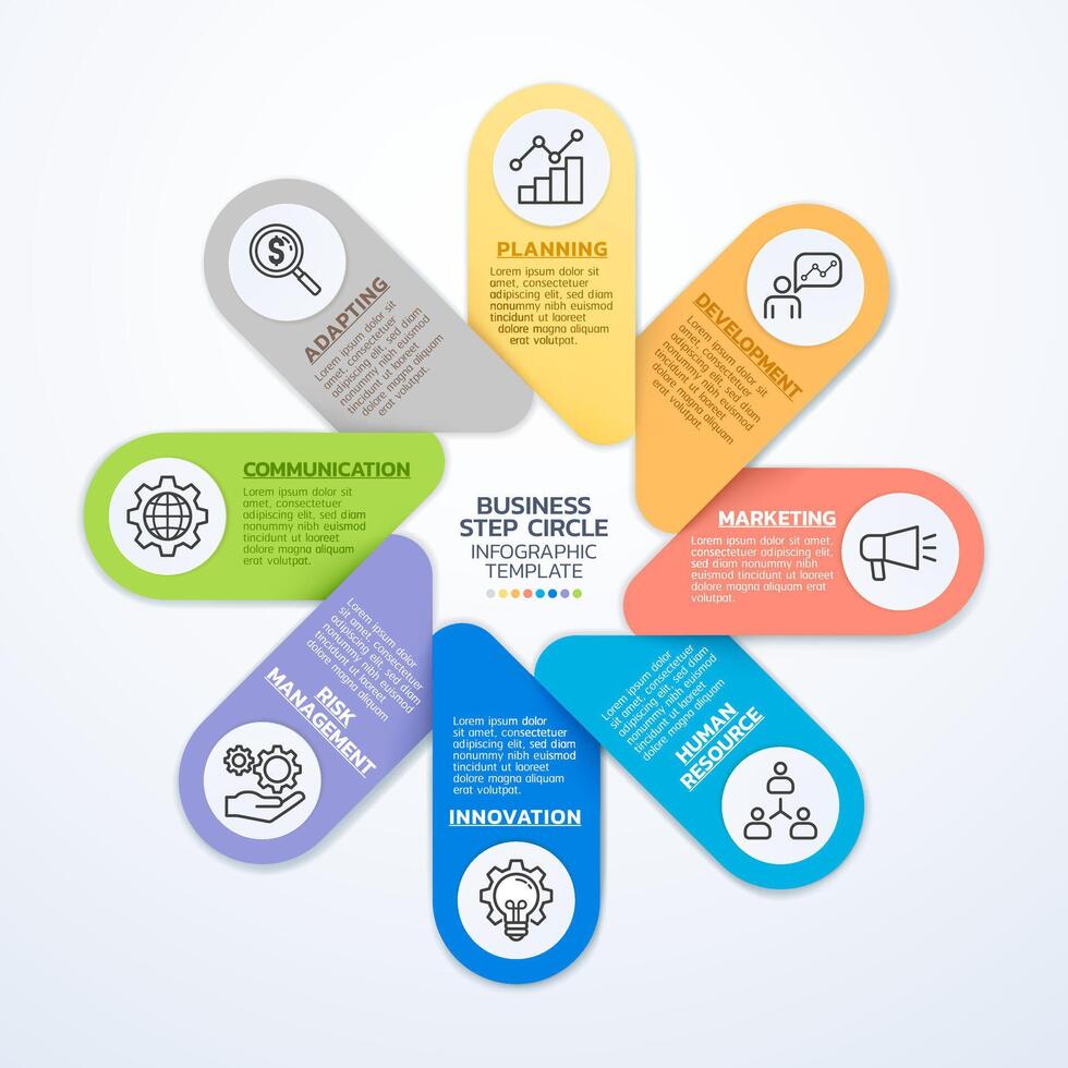 Circle infographic diagram template illustration vector