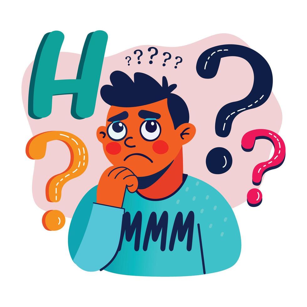 Curiosity sticker in flat style vector