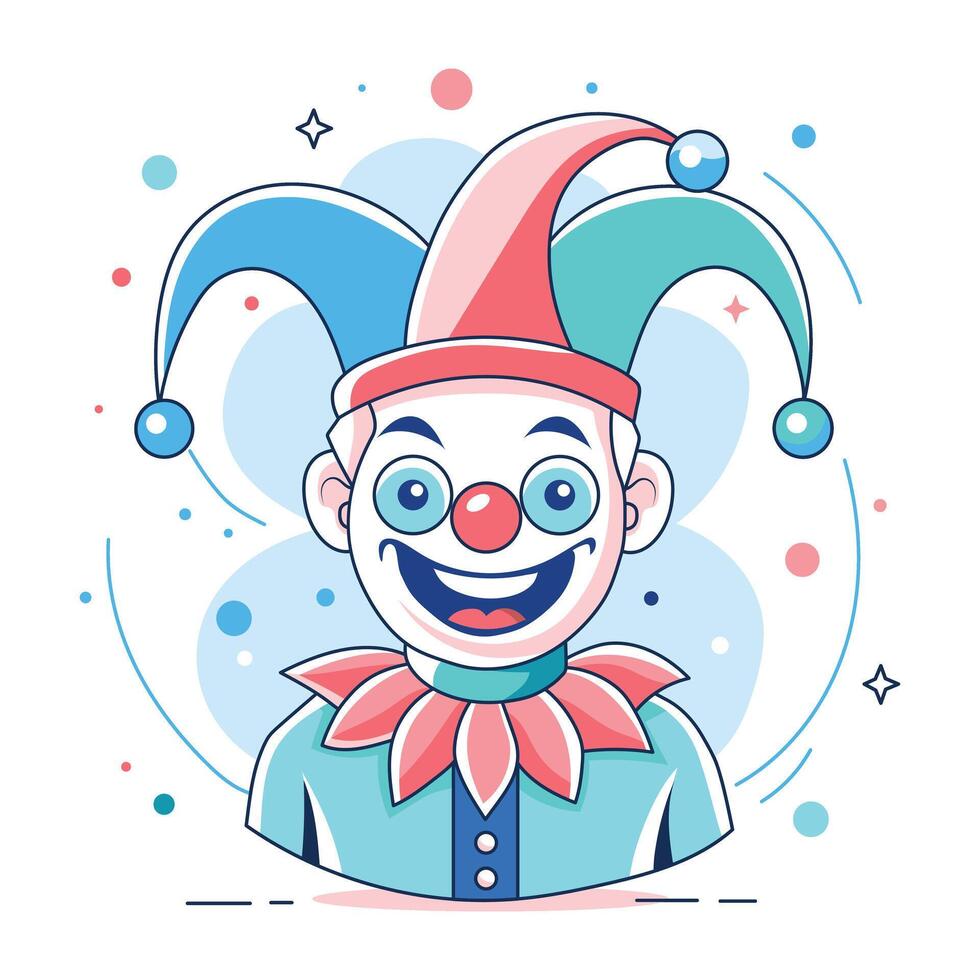 A flat style illustration of joker smile vector