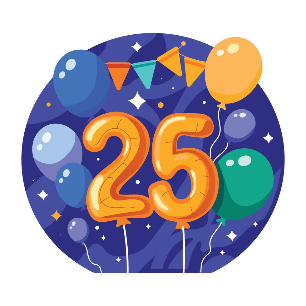 New year celebration illustration in flat style vector