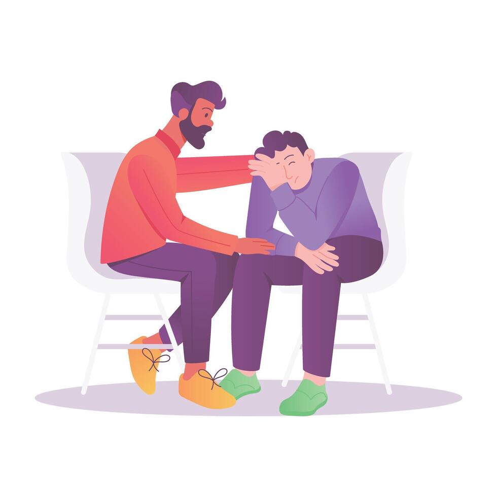 Sympathy illustration in flat style vector