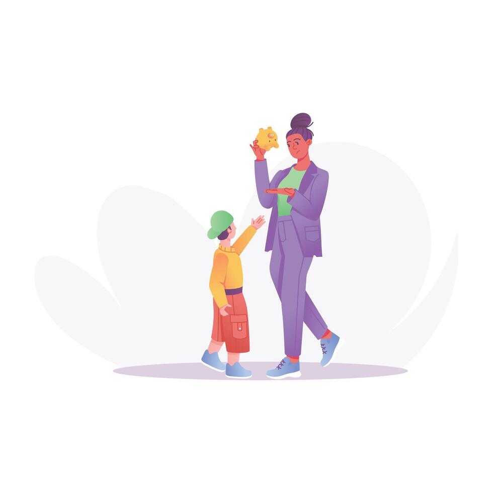 A flat style illustration of financial issue vector