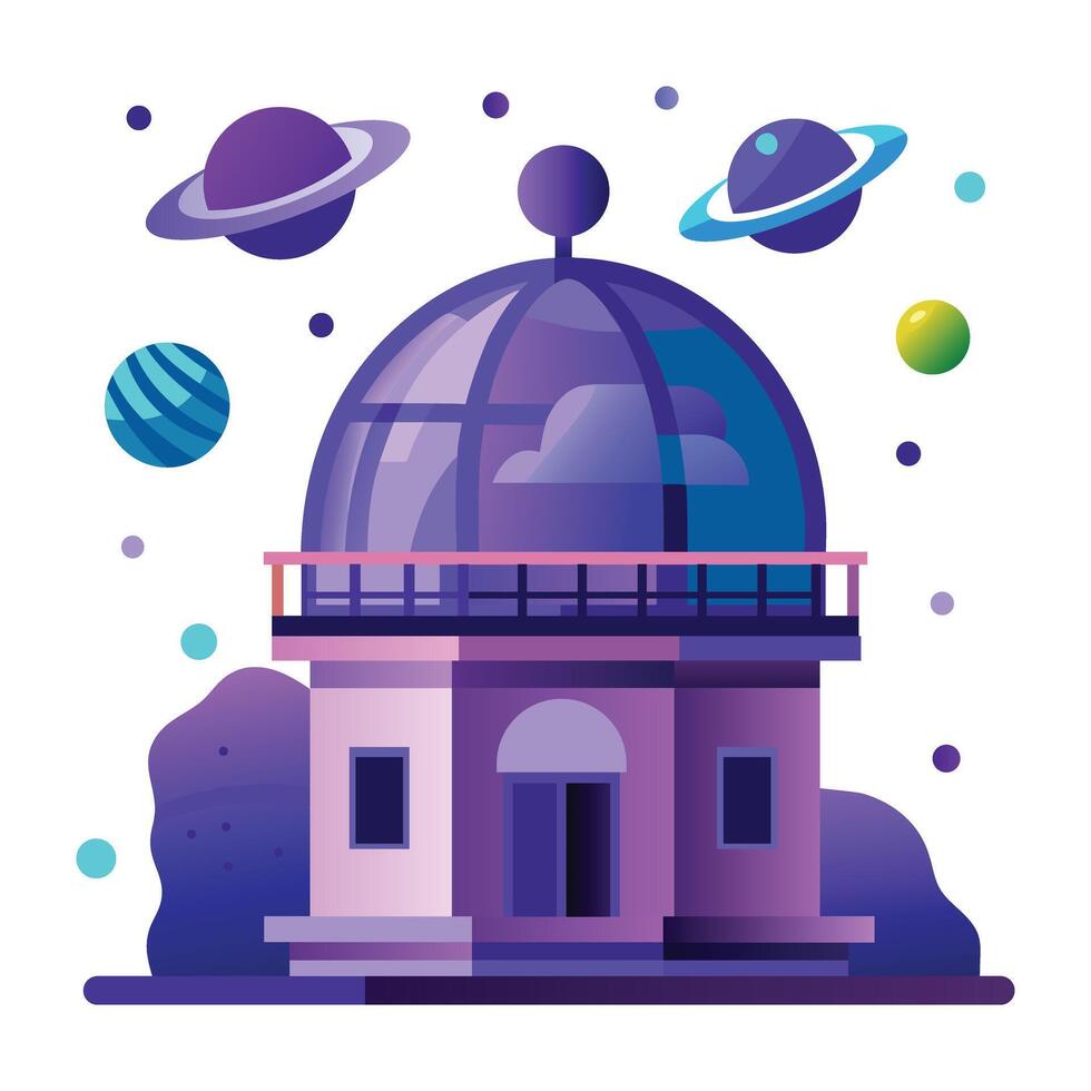 Space portal icon in flat style vector