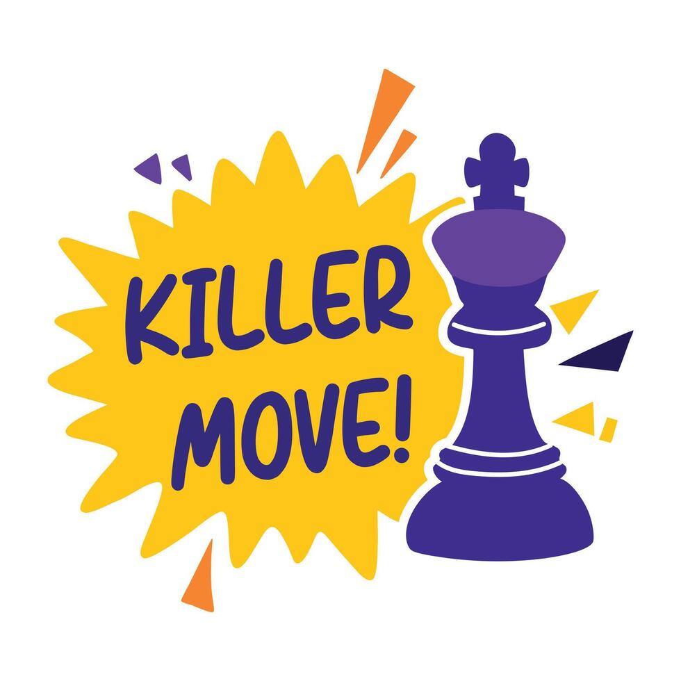 Strategy sticker in flat style vector
