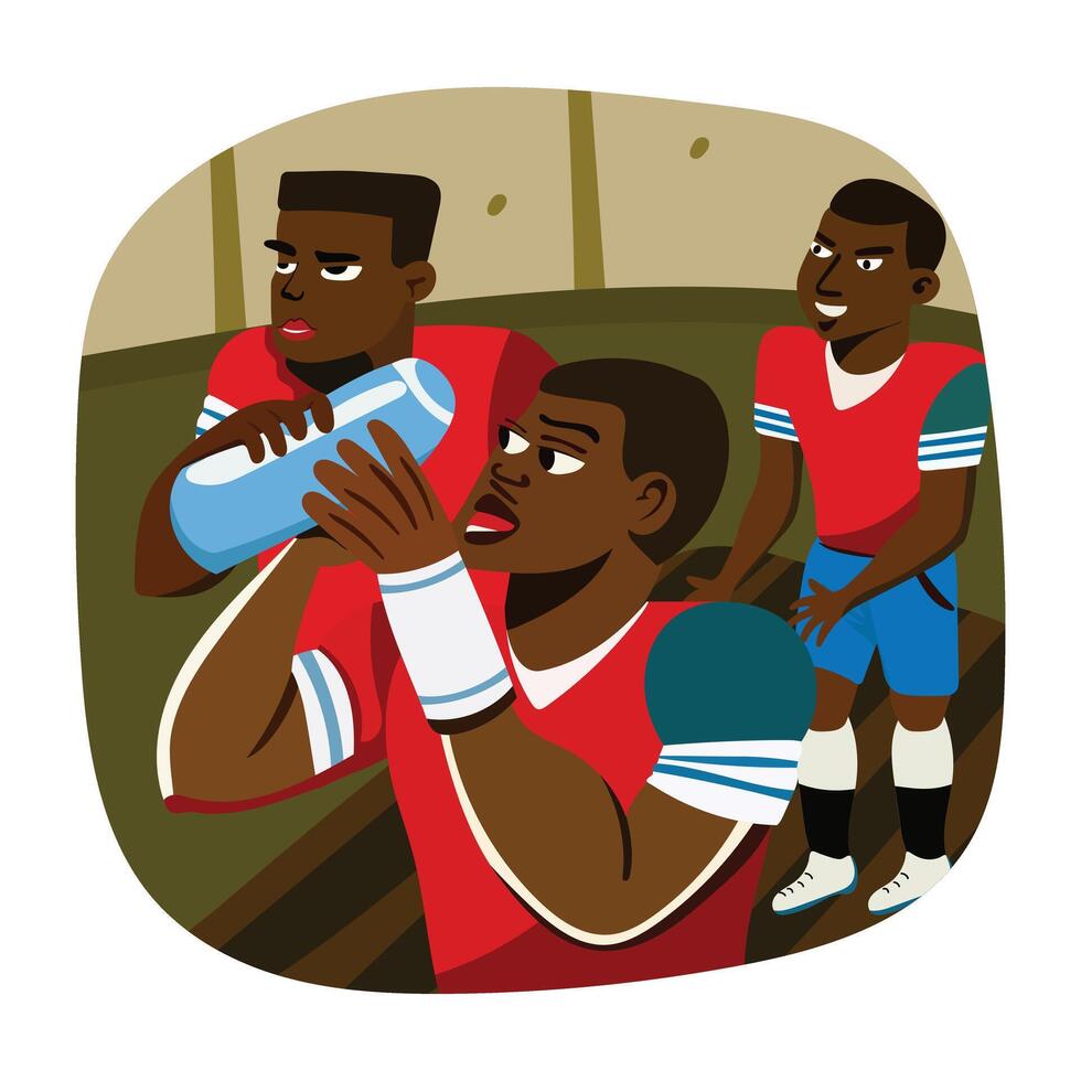 A flat style illustration of gridiron ball vector