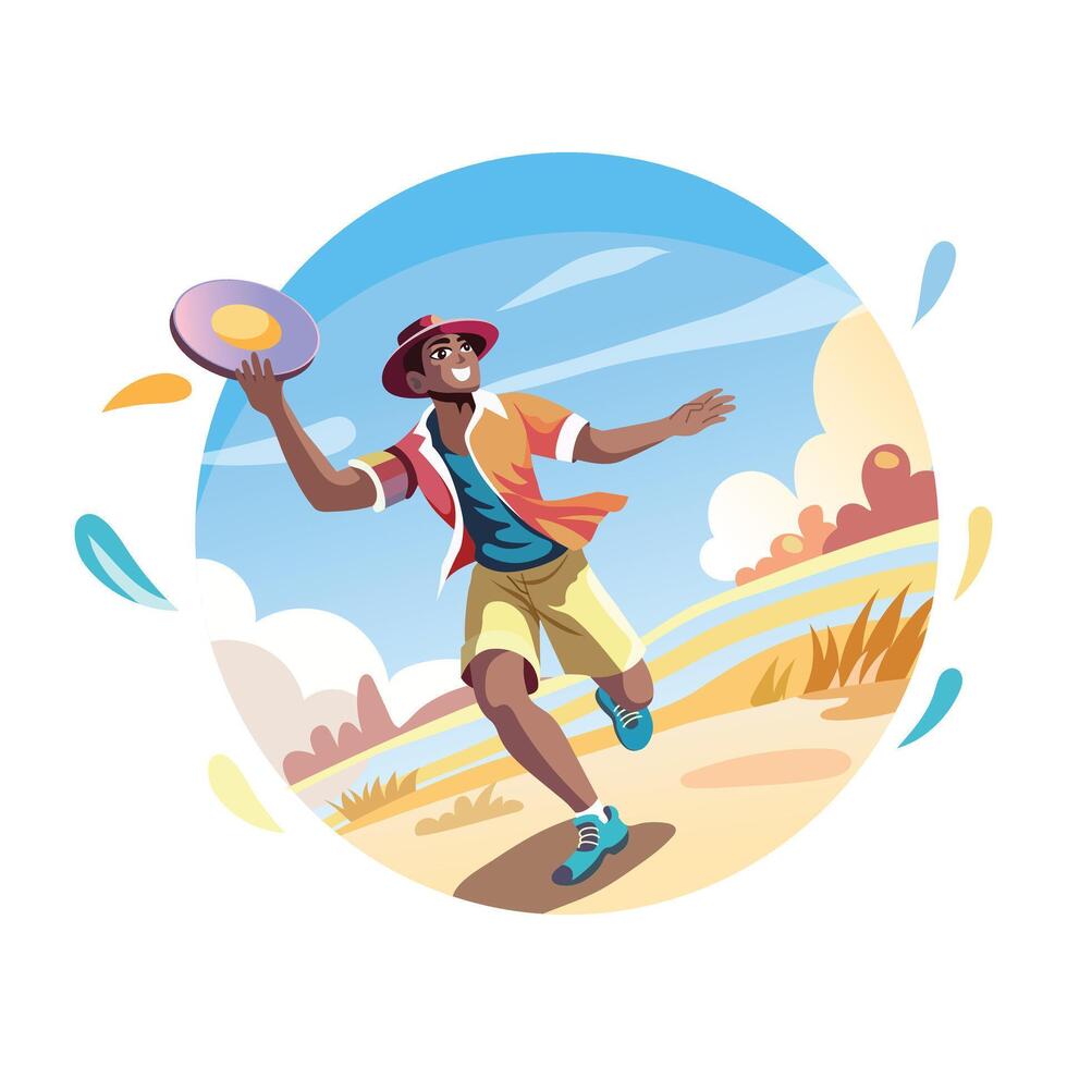Joyful Activities Flat Style Illustrations vector
