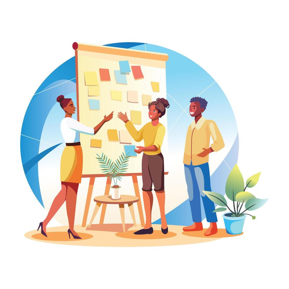 Daily Lifestyle Flat Style Illustrations vector