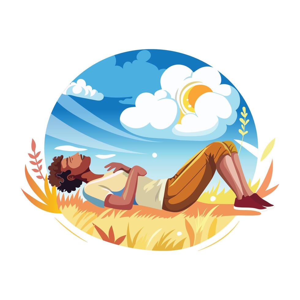 Daily Lifestyle Flat Style Illustrations vector