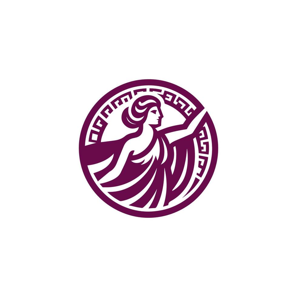 Greek goddess logo vector