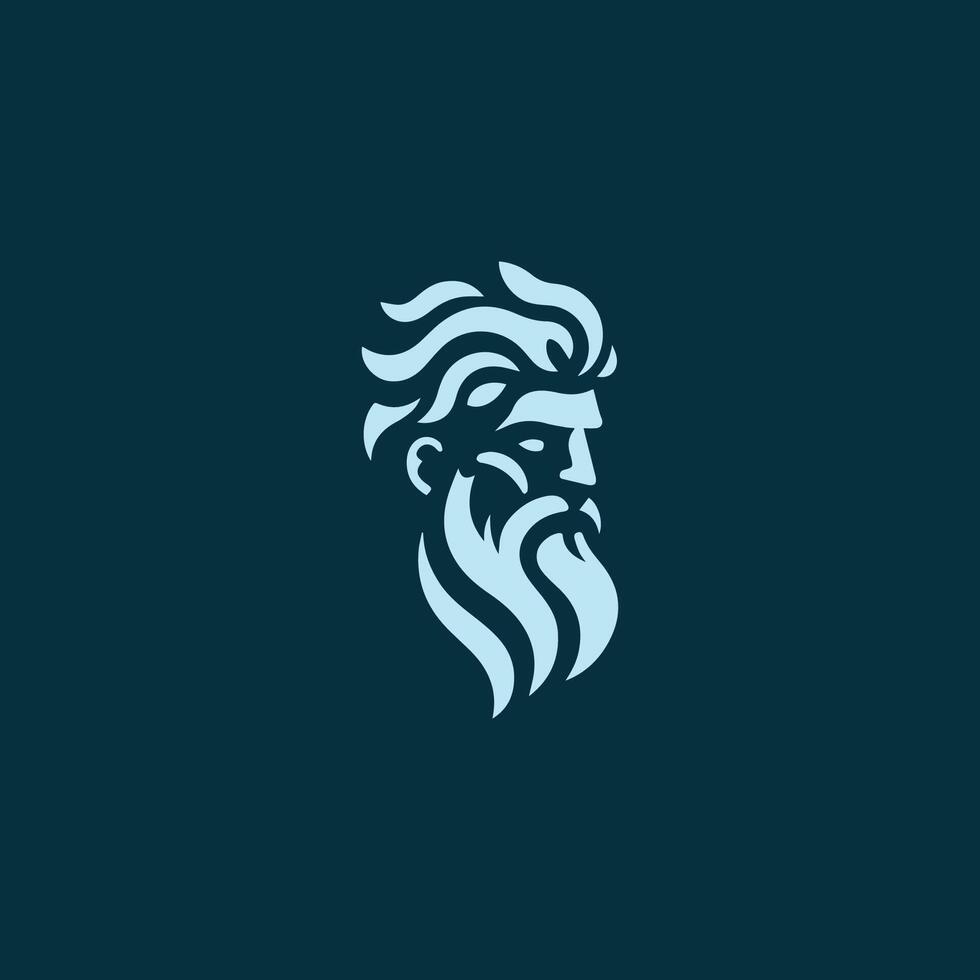 Thunder zeus logo vector