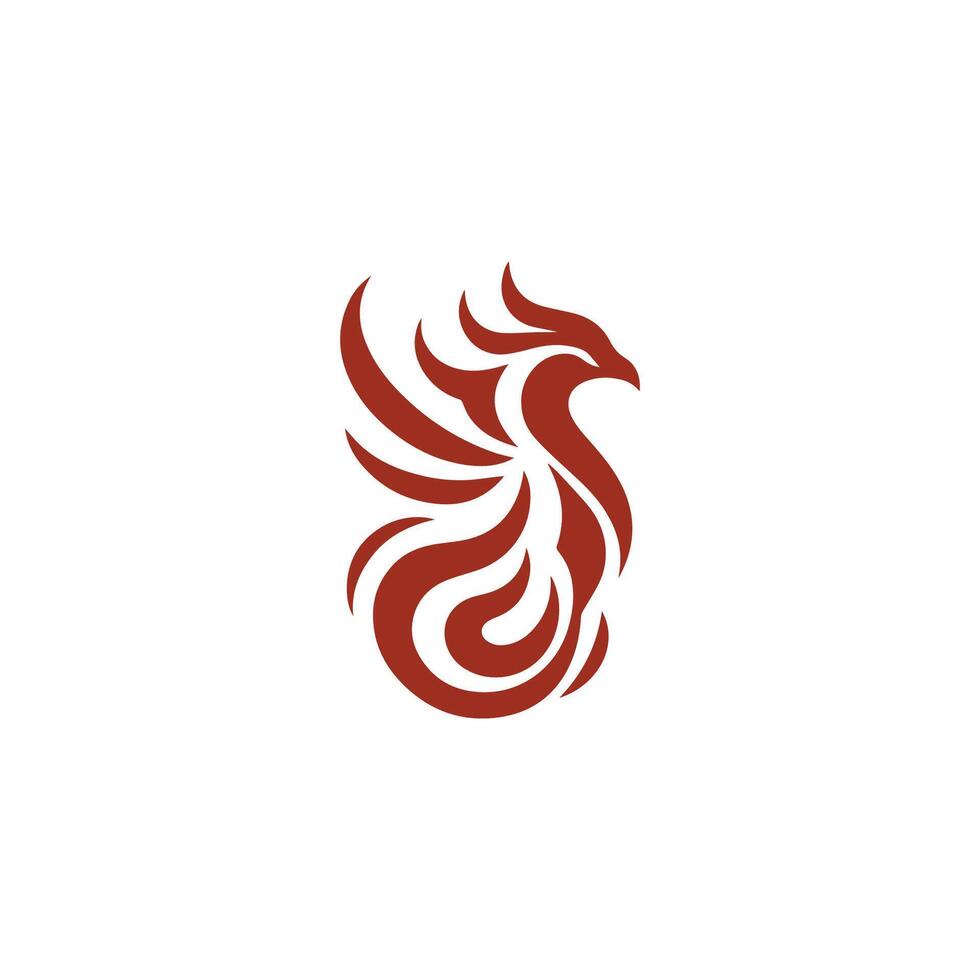 Fire phoenix logo vector