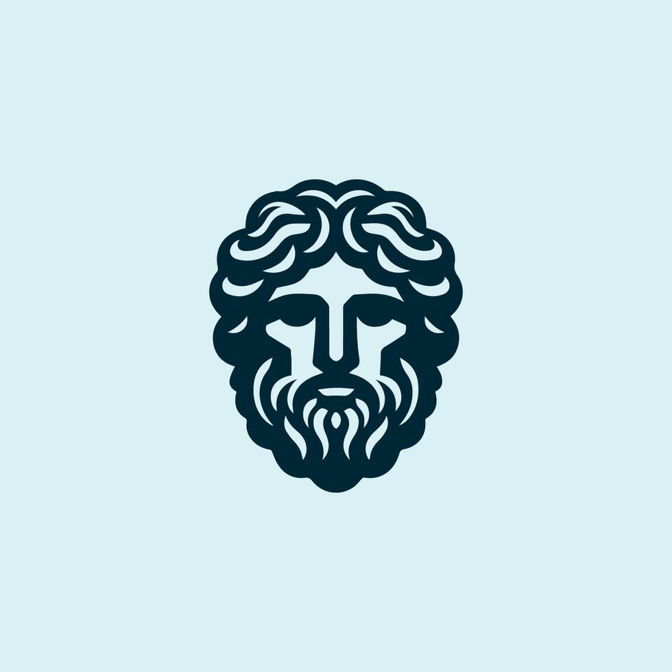 Ancient greek god logo vector