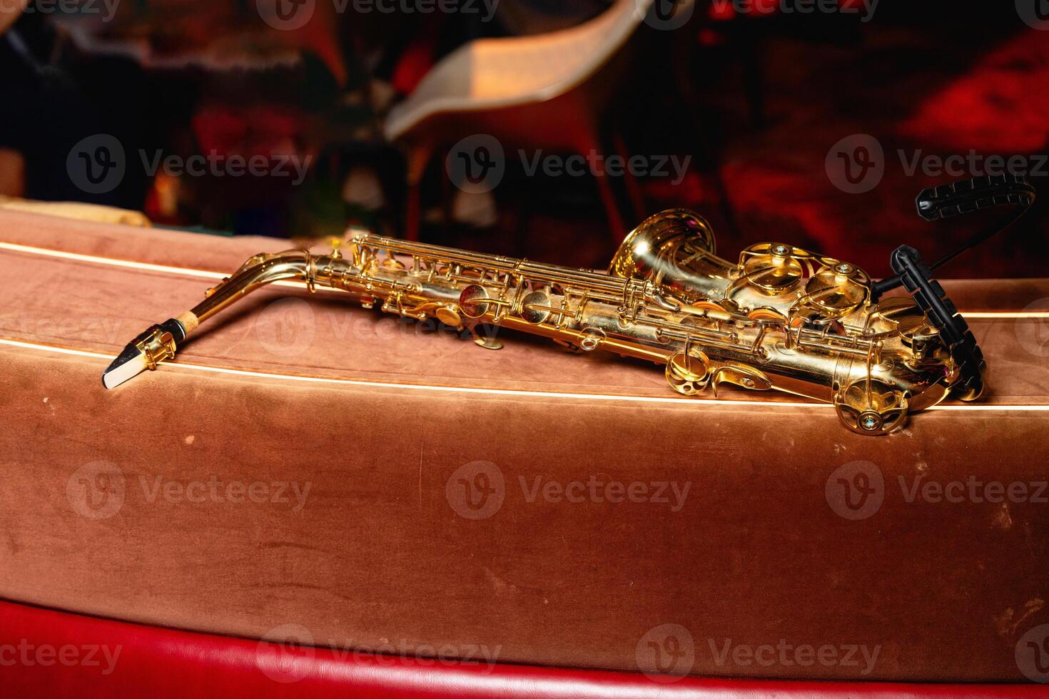 Music Instrument Alto Saxophone on black back ground, Saxophone, brass Saxophone photo