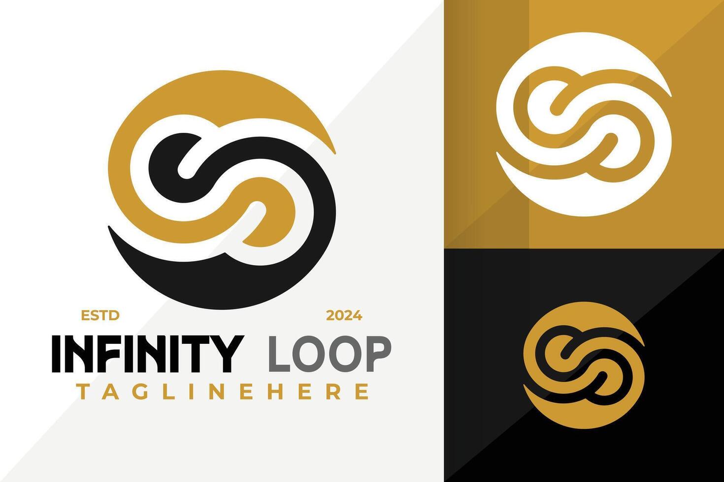 Letter S Infinity Loop Logo Icon Design. Creative simple logos designs illustration vector