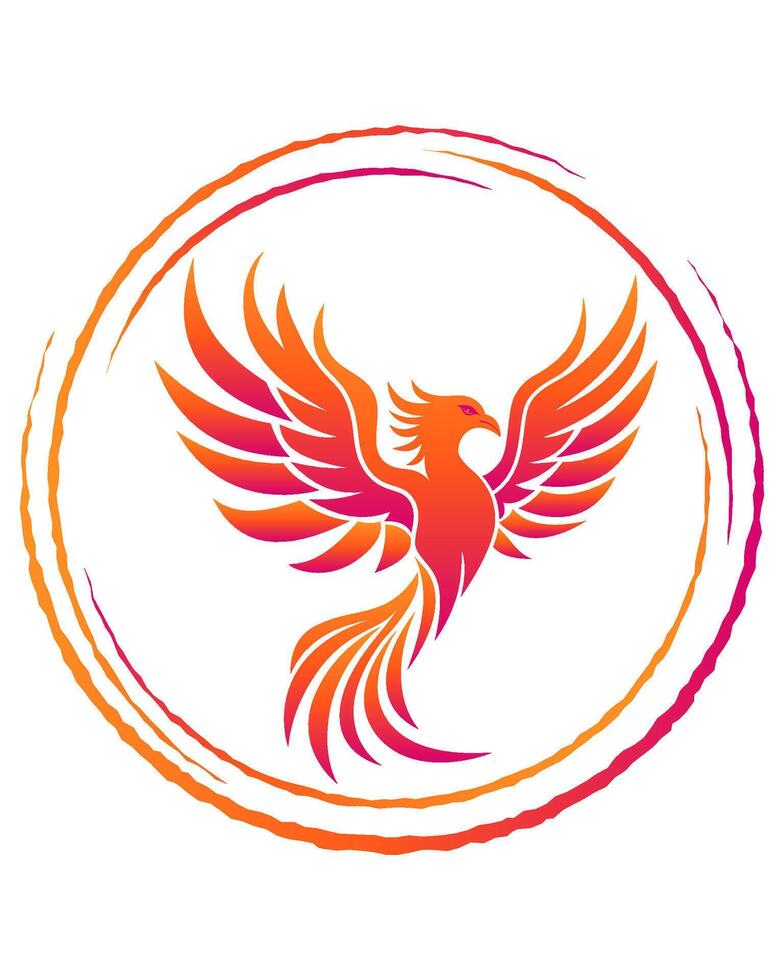 phoenix bird logo creative and original for your business or company illustration isolated on white background vector
