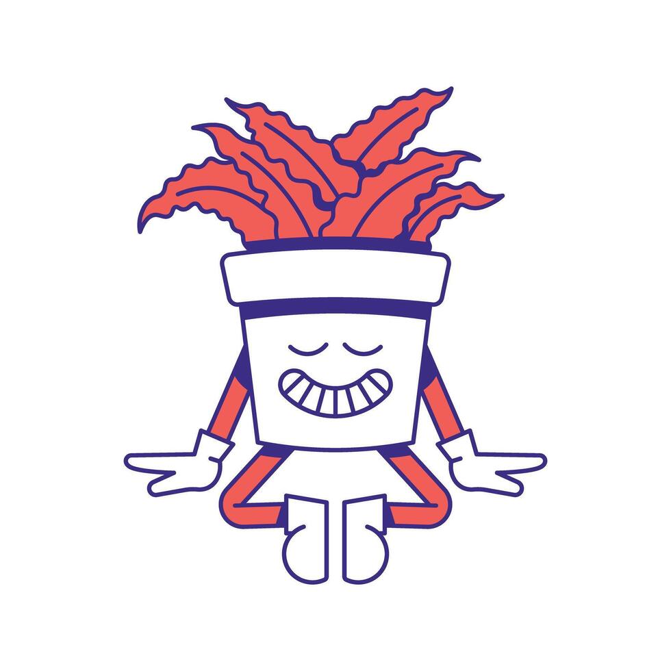 A Plant Pot Mascot vector