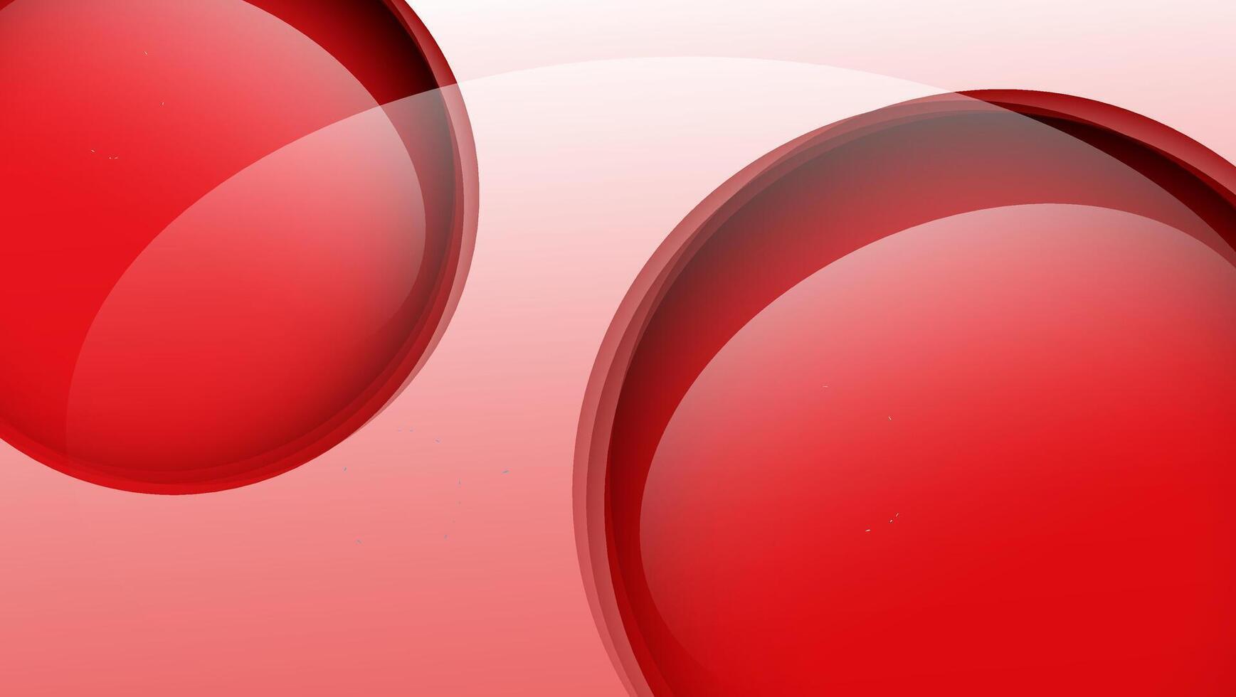 red glossy circles abstract background vector