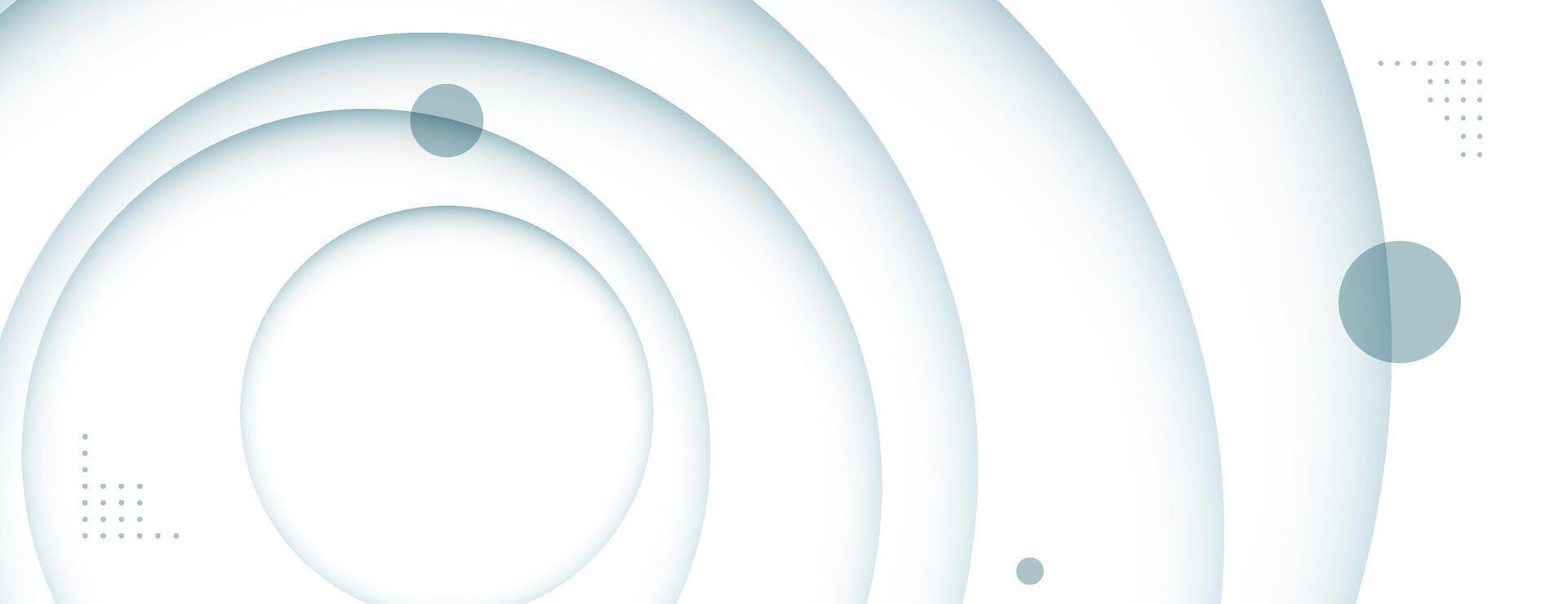 white layered paper circle abstract background vector