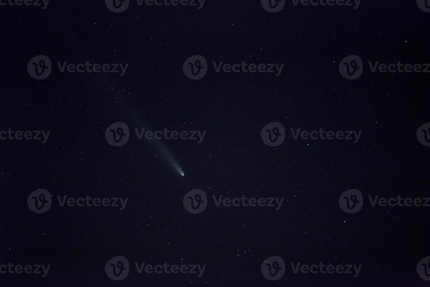Comet C 2023 A3 Tsuchinshan-ATLAS at night sky photo