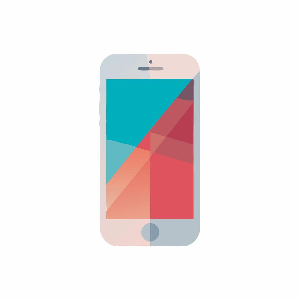 An iphone with a colorful background vector