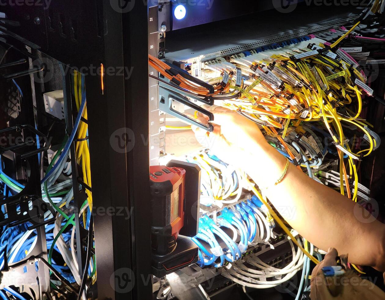 Fiber Optic Cables, Network, System, Server Room System Maintenance by Experts photo