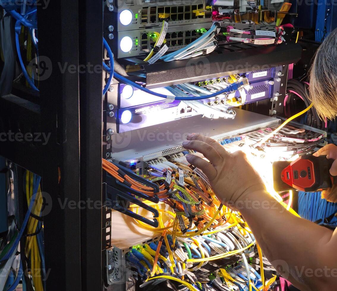 Fiber Optic Cables, Network, System, Server Room System Maintenance by Experts photo