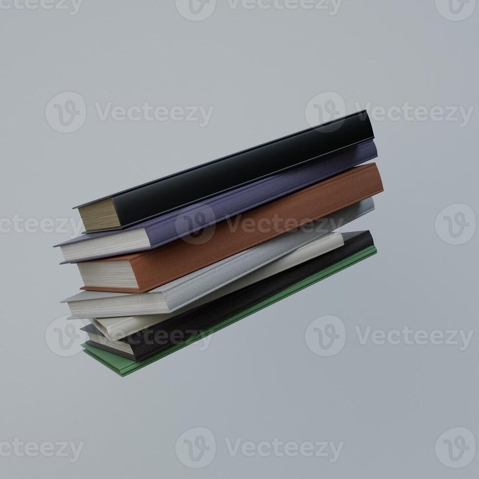 3d model of stack of books photo