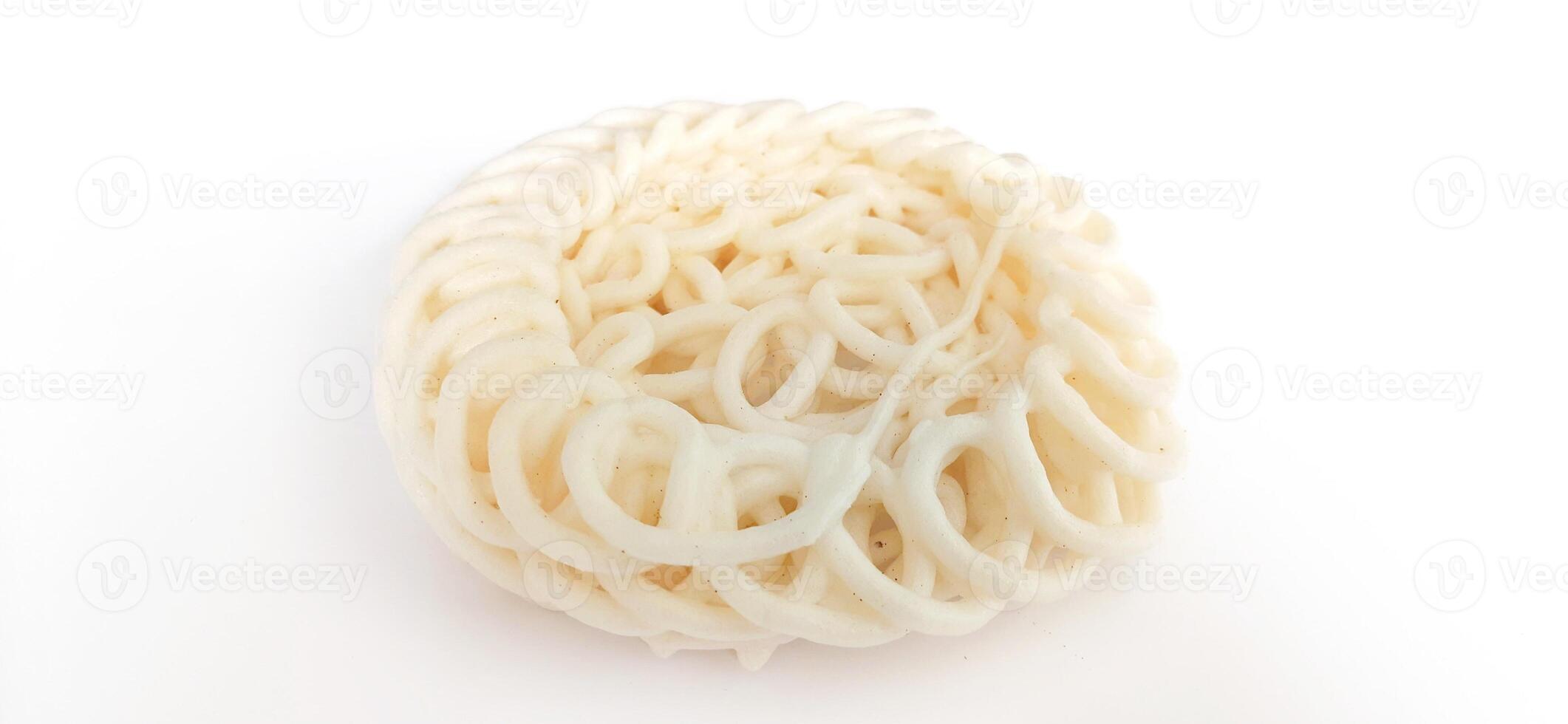 White noodle crackers or kerupuk putih or kerupuk warung made from tapioca flour, snack food from Indonesia isolated on white background photo