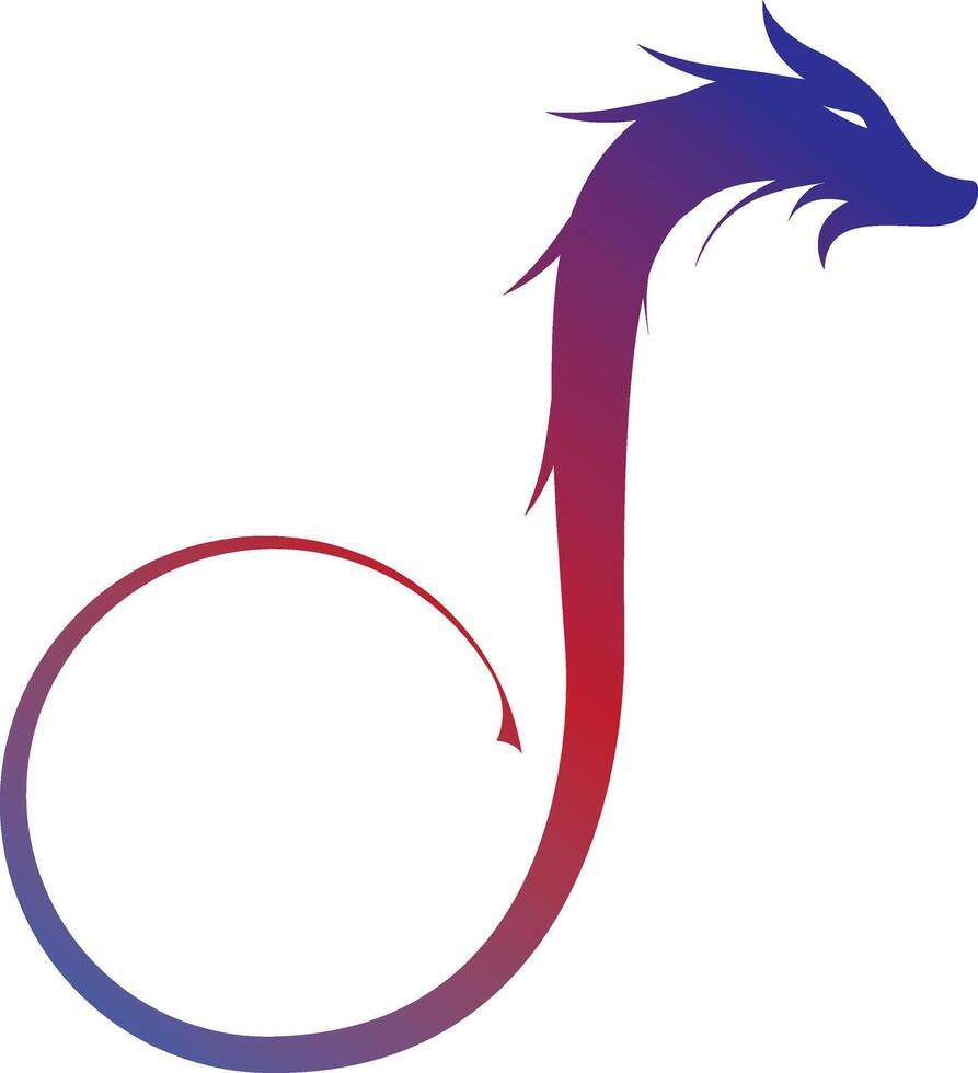 letter d dragon logo design vector