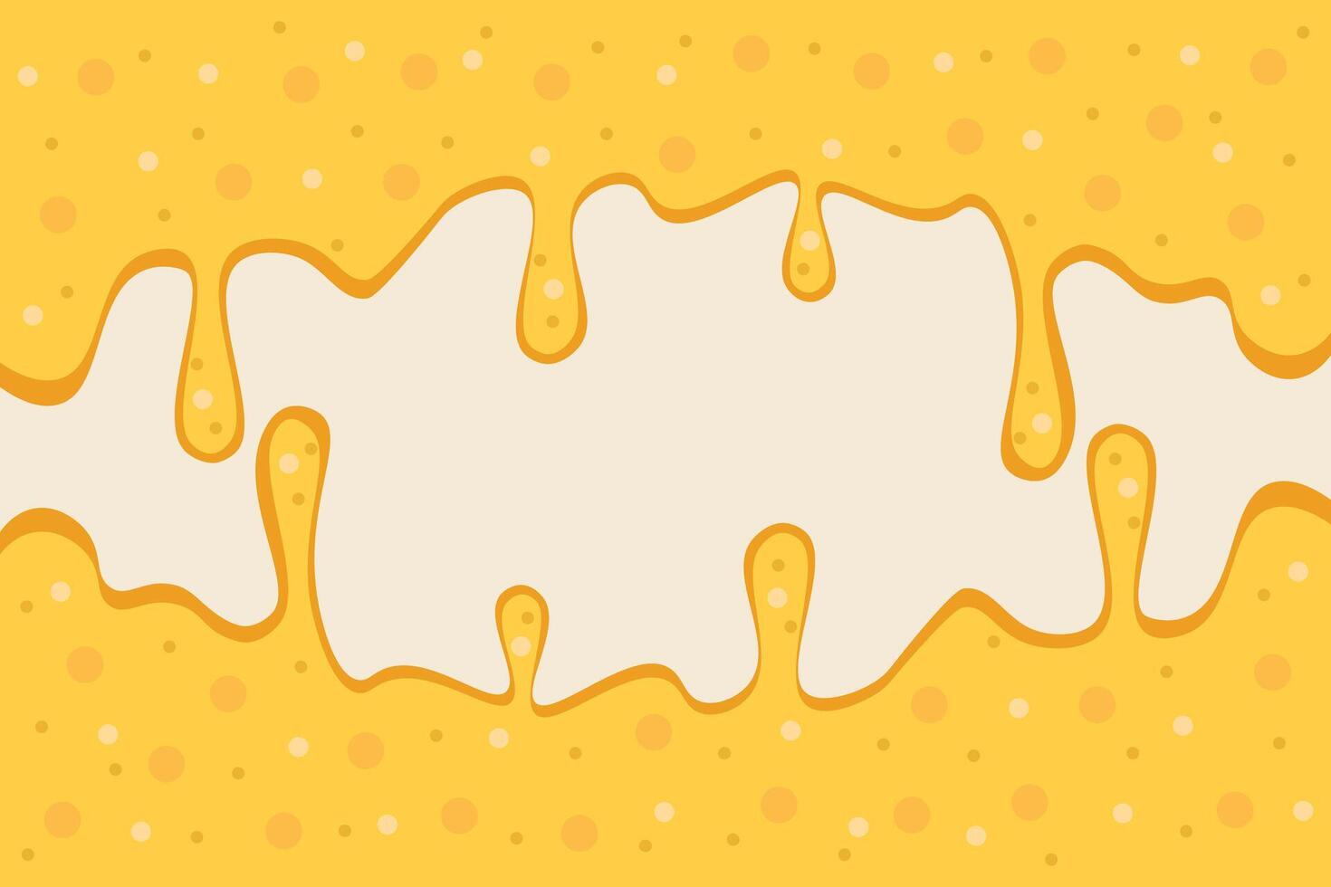 Cheese frame drops background. Liquid cheese drip vector