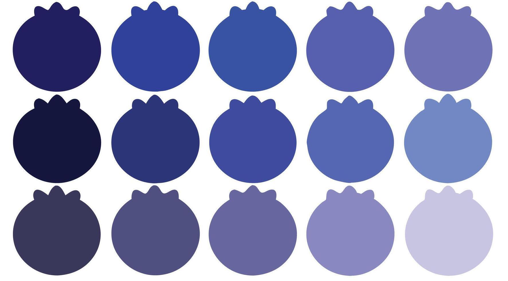 A set of blue and purple circles with a flower in the center vector