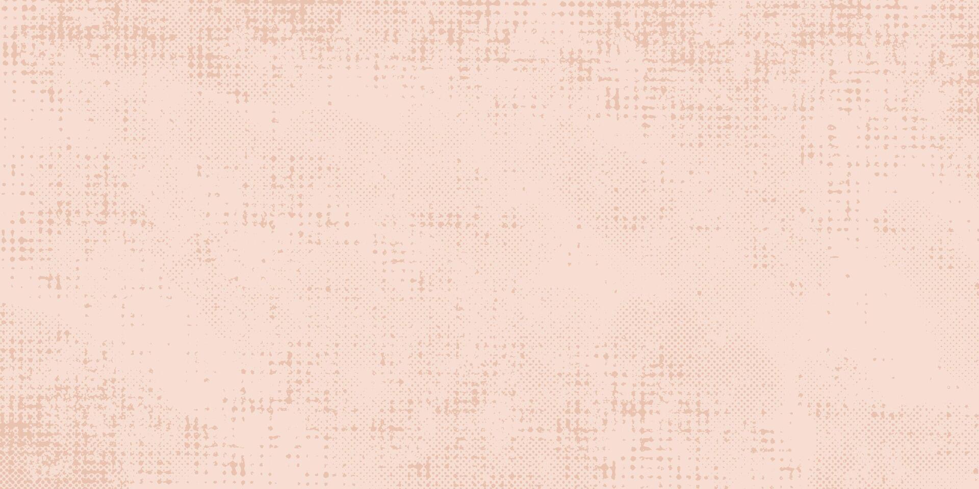 Vintage Halftone with Soft Peach Grunge Effect. Dirty, distressed background. Delicate and textured pattern for retro art like posters, flyers, web, print, cards vector