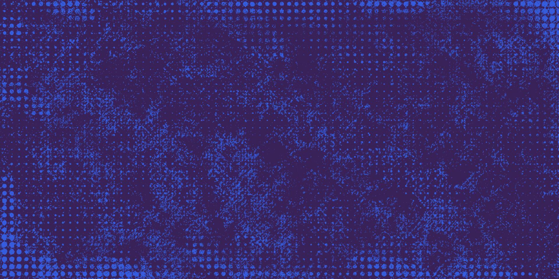 Grunge Halftone Background with Deep Blue Texture. Bold and rugged pattern perfect for edgy, modern designs in retro style. vector