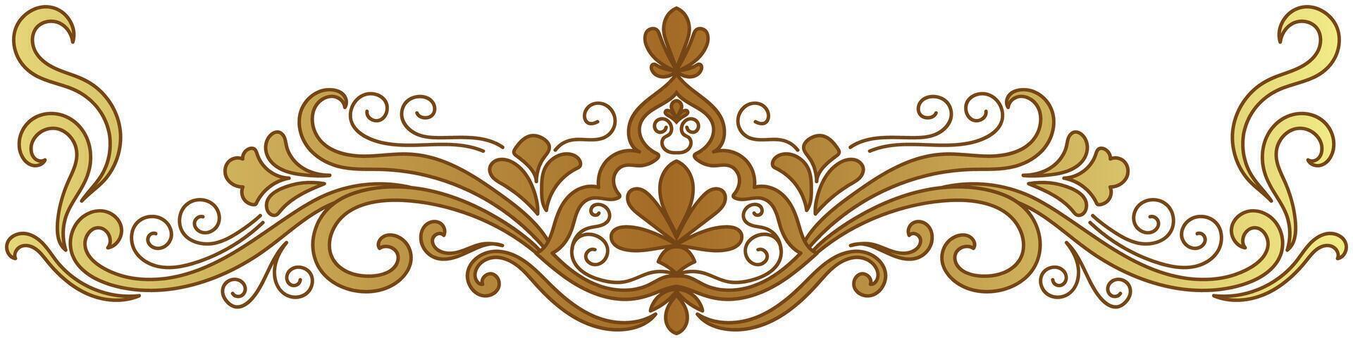 Vintage gold lines on a white background. Lines for separating text. card decoration lines vector