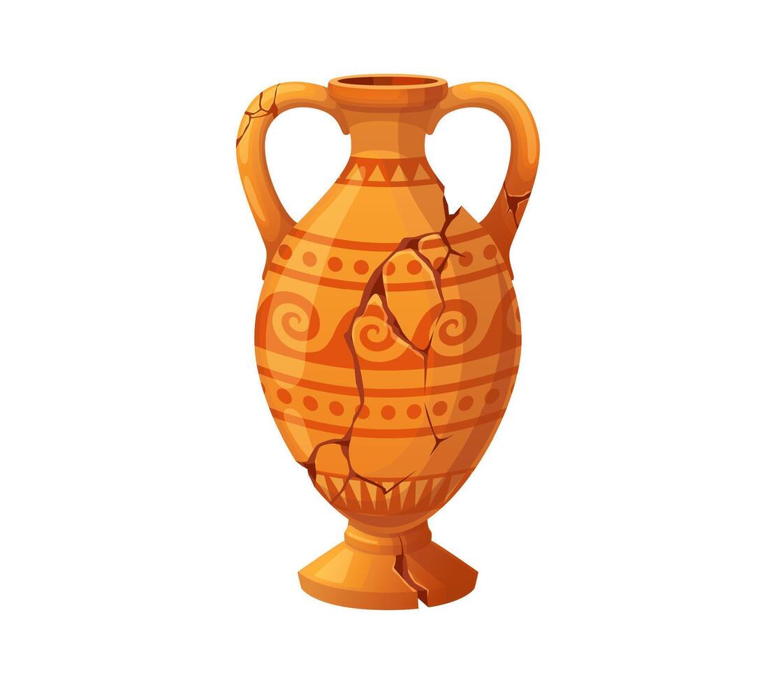 Antique vase or ancient jug and ceramic amphora vector