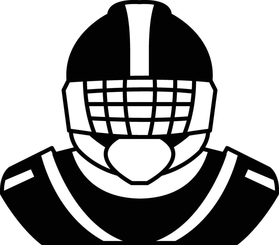 A helmet with a black face mask vector