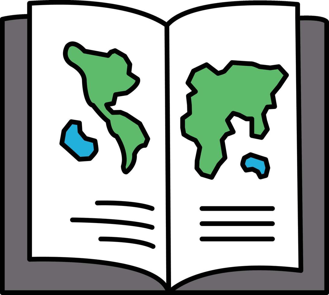 Illustration of a passport in line drawing style vector