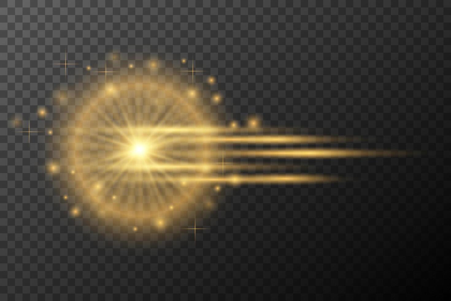 golden light burst on background vector