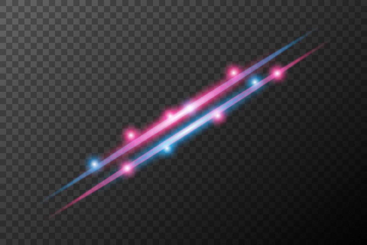 light beam effect with glowing blue and pink lines vector