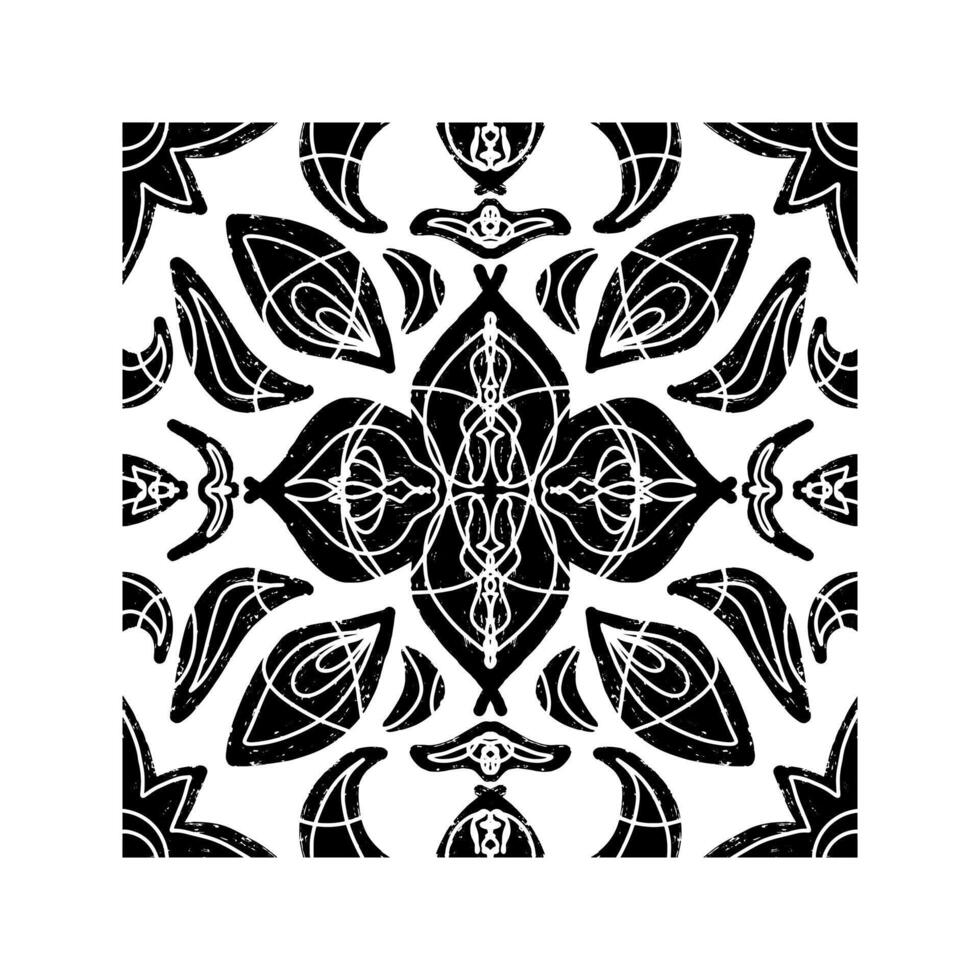 a black and white floral pattern vector
