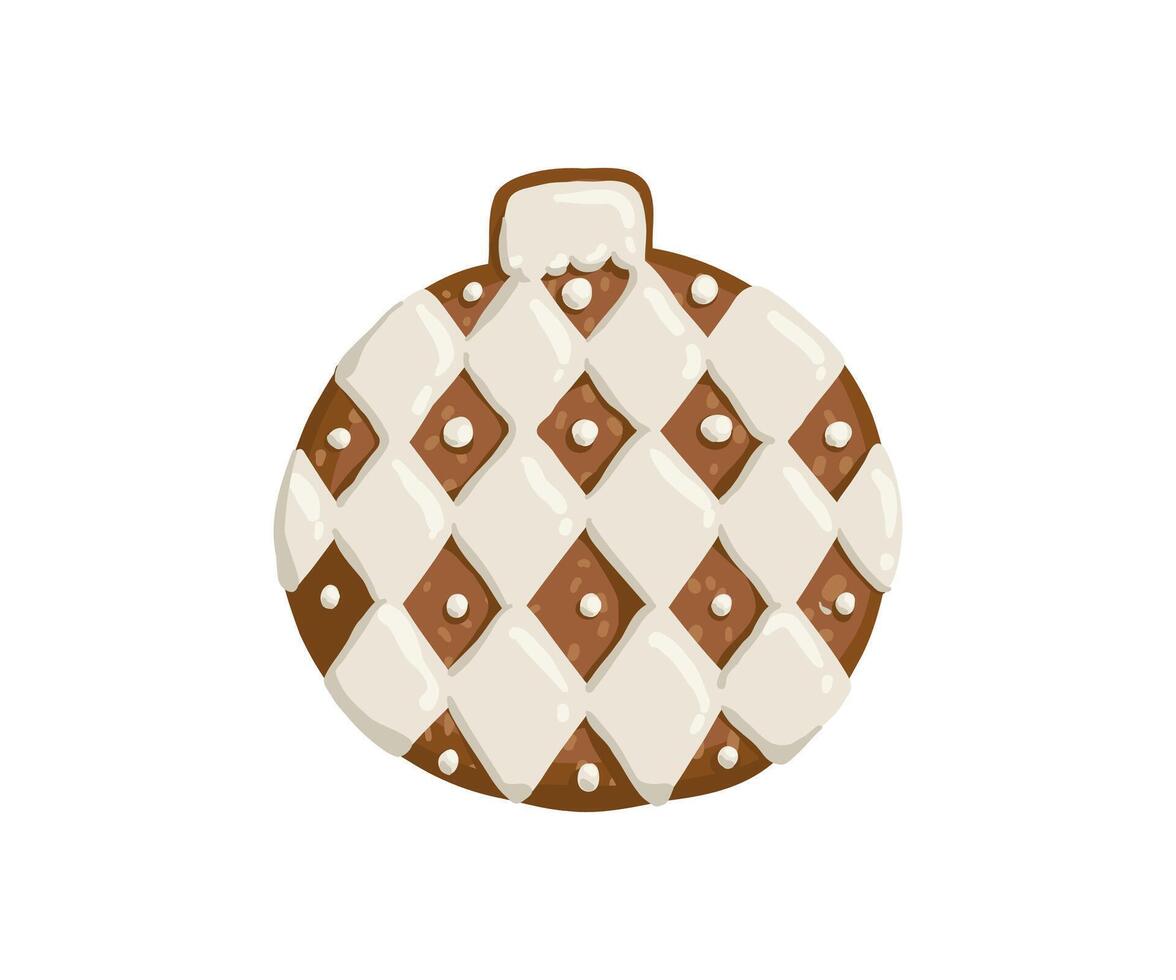 Christmas gingerbread is drawn in a flat style. Holiday, sweets, pastries. Hand drawn illustration. vector
