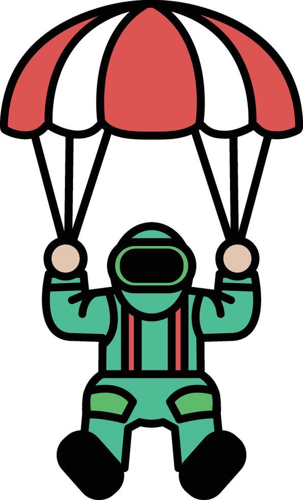 A cartoon of a man in a green suit holding an umbrella vector