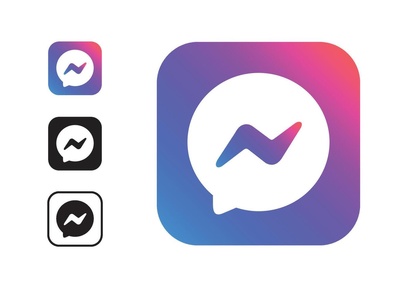 Messenger logo, Facebook Messenger Icon symbol. vector