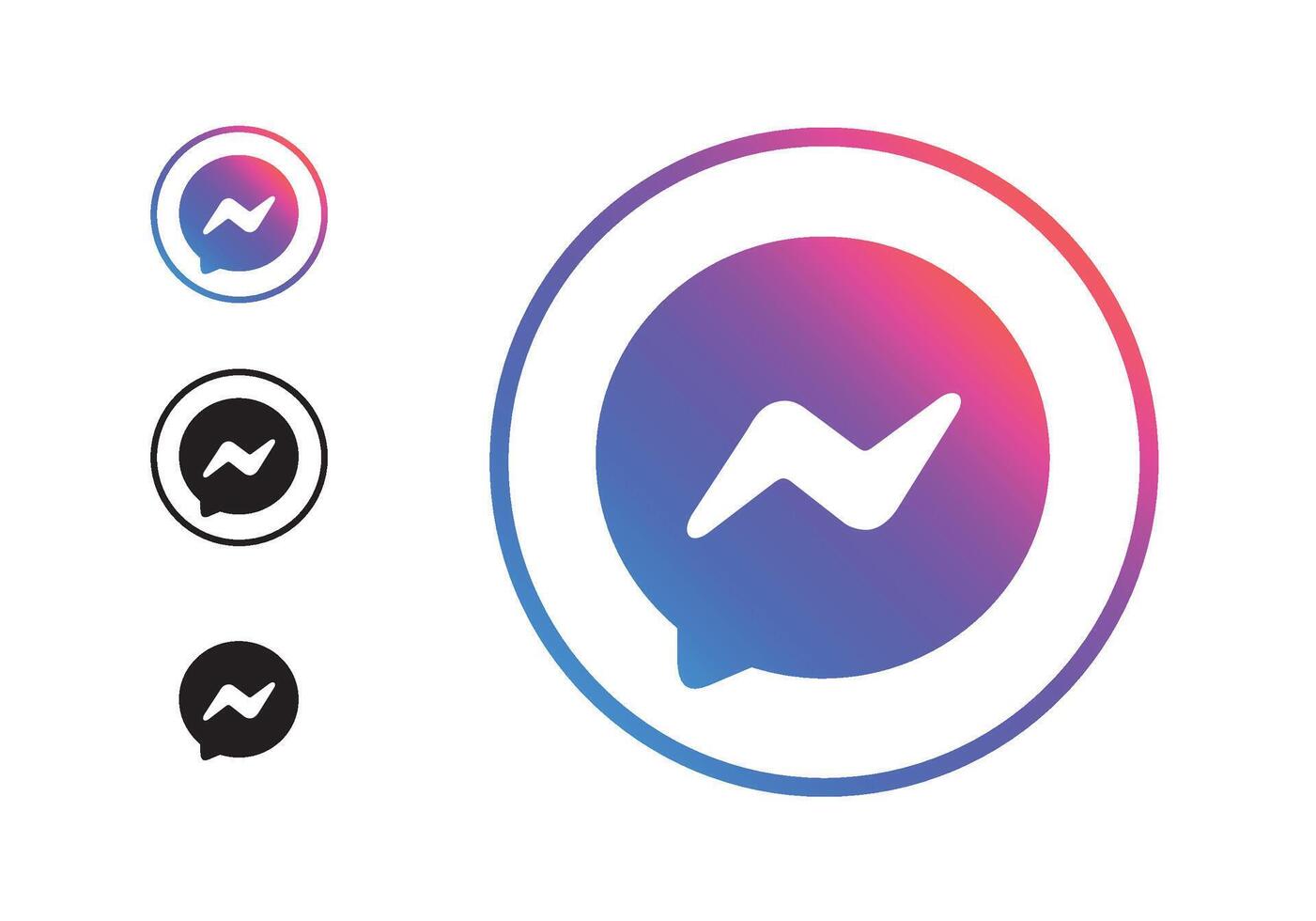 Messenger logo, Facebook Messenger Icon vector