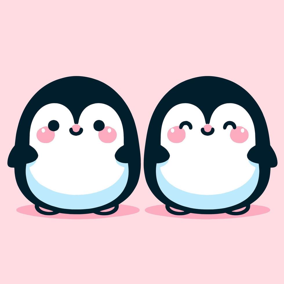 CUTE ILLUSTRATIONS IN MINIMALIST CHIBI STYLE vector
