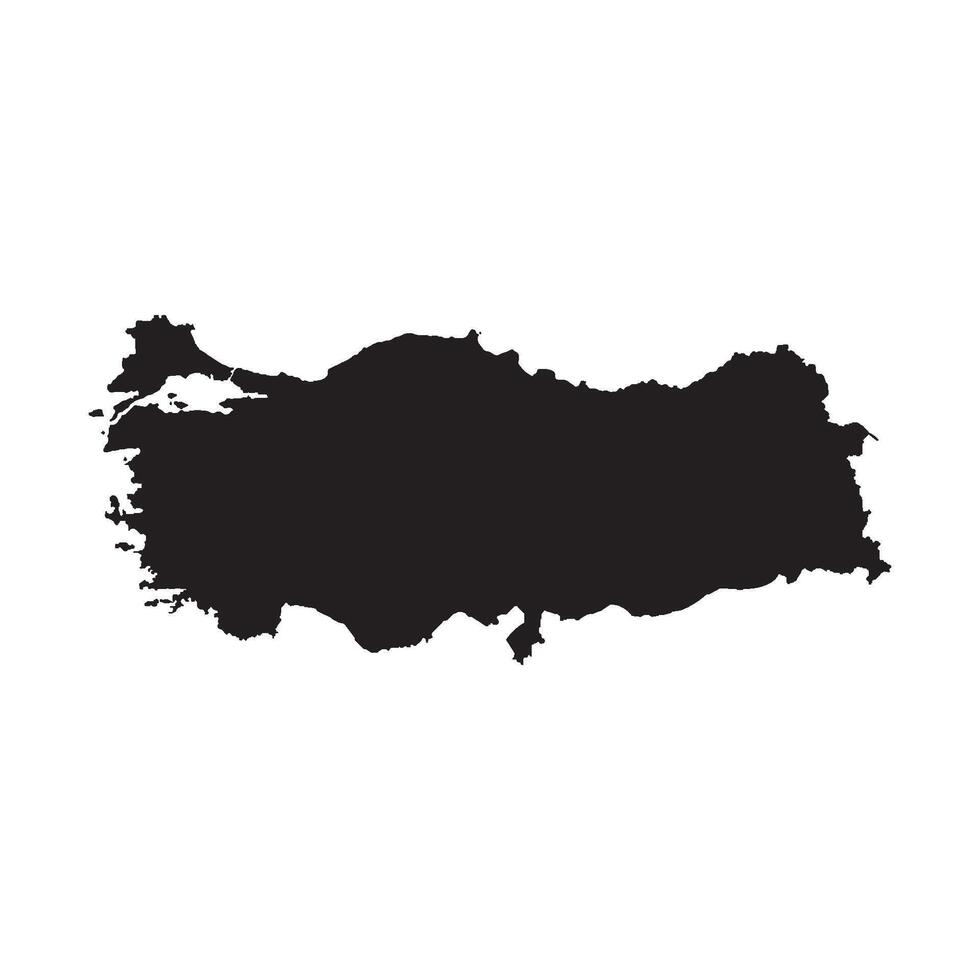 The silhouette of turkey on a white background vector