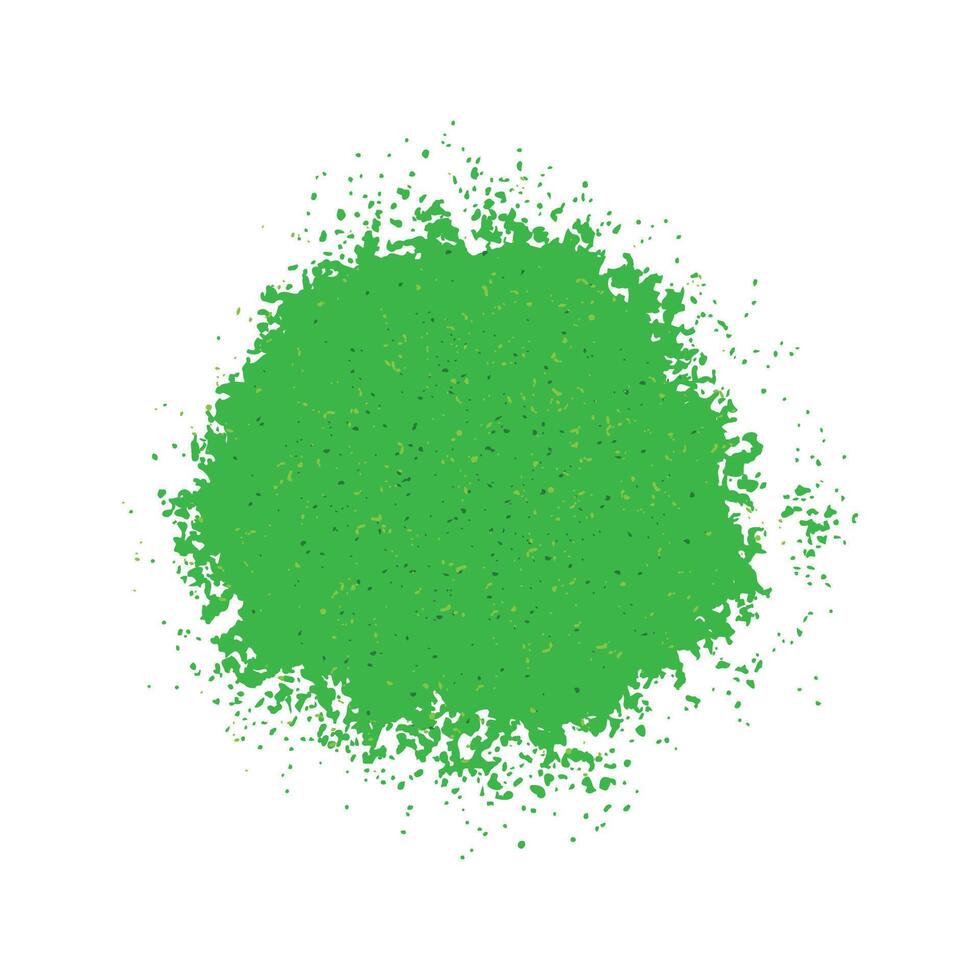 Hand drawn green crayon powder explosion vector
